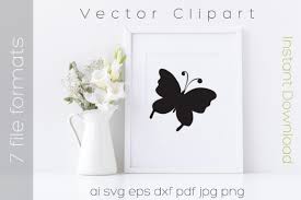 Download Butterfly Svg Black Clipart Vector Graphic By Ibeartoo Creative Fabrica Butterflies Svg Clip Art How To Make Stickers PSD Mockup Templates