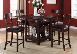 5 Pcs Counter Height Dining Set Built In Lazy Susan Table Wine Storage Chairs Ebay Counter Height Dining Table Set Counter Height Dining Sets Pub Table Sets