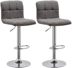 Amazon Com Duhome 2 Pcs Fabric Modern Bar Stools Hydraulic Adjustable Swivel Kitchen Counter Height Chair In 2020 Modern Bar Stools Counter Height Chairs Bar Stools