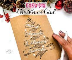 Calligraphy Christmas Cards Easy Diy Christmas Calligraphy Card Vial Designs