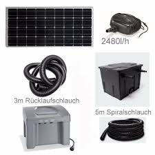 80 W Solar Teich Bachlauf Filter Pumpe Gartenteich Filter Akku Batterie System Solar Pond Pond Pumps Garden Pond