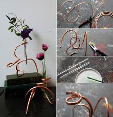 Diy Vase Mit Metall Moderne Und Originelle Dekoideen Mit Diy Vase Basteln Mit Metallrohren Diy Vase Fruhlingsdeko Basteln Dekoration