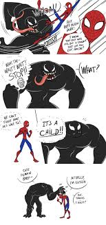 Tom Hardy S Venom Meets Tom Holland S Spider Man By Gabitzart Spiderman Funny Spiderman Comic Avengers Funny