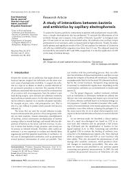 The other ways this disease spreads to animals or humans is through direct contact to any infected animal and through animal bites. Pdf A Study Of Interactions Between Bacteria And Antibiotics By Capillary Electrophoresis