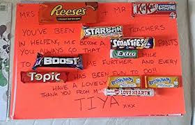Thank You Message For Birthday Gift From Boyfriend Thank You Letter Using Chocolate Bars Best Friend Birthday Surprise Teacher Birthday Gifts Best Birthday Gifts