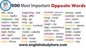 500 Most Important Opposite Words 500 Common Opposite Antonym Words List In English Youtube Find an answer to your question sweet ka opposite word. 500 most important opposite words 500 common opposite antonym words list in english