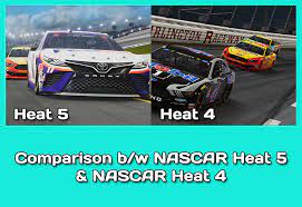 Nascar heat 4 base challenges! Comparison Between Nascar Heat 5 Heat 4