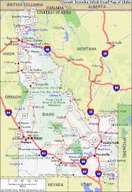 The Smart Traveler S Road Map Of Idaho Idaho Travel Moving To Idaho Idaho