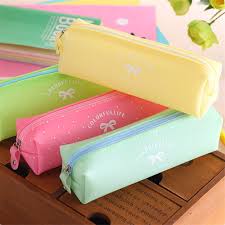 1 86aud Cute Candy Color Bow Jelly Silicone Waterproof Pencil Case Stationery Bag Hot Ebay Fashi Pencil Case Stationery Girl Stationery Leather Pencil Case