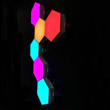 2020 New Magnetic Hexagon Creative Rgb Led Nanoleaf Aurora Smart Lighting Kits Nanoleaf Aurora Panel Rgb Light Buy Mag Hexagon Wall Diy Geometric Wall Lights