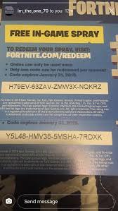 And i was trying to google one. Fortnite News On Twitter X6 Boogie Spray Codes Redeem Via Https T Co Dyft7qasny If You Managed To Get One Tweet Me Fortnite
