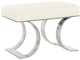 Beautiful range of modern tables. Bernhardt Axiom Bedroom Bench In Brushed Silver 381 506