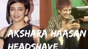 His fans, party members and colleagues from the film. Akshara Haasan Headshave Experience Planning To Go Bald For A Film