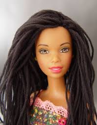 She comes with a handmade dress, hair decoration, bracelet and shoes. Reroot331b In 2020 Natural Hair Styles Natural Hair Doll Black Barbie