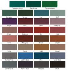 Billiard Cloth Felt Color Chart