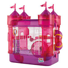 I have a hamster and i have to go to school, i feed him in the morning and i leave him in his cage, when i come back i put him into his exercise ball , and. All Living Things Tiny Tales Trade Castle Connectable Hamster Home Small Pet Cages Petsmart