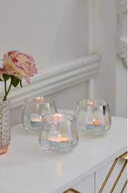 Made in usa half ball clear tea light candle holder. Buy Set Of 3 Lustre Tealight Holders From The Next Uk Online Shop