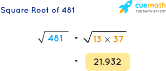It's easier to factor numbers to their prime factors with a factor tree. Square Root Of 481 How To Find Square Root Of 481 Solved