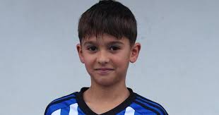 Mateo Domínguez, de la cantera de la Ponferradina, con la selección sub-12  de fútbol de Castilla y León