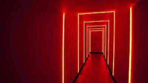 Nike Manchester United Store Nulty Lighting Design Consultants Light Tunnel Red Led Lights Light Architecture
