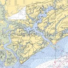South Carolina Edisto Island Nautical Chart Decor