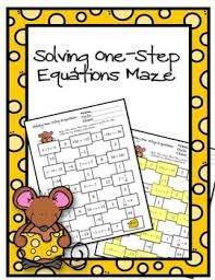 Solving One Step Equations Maze Systems Of Equations One Step Equations Equations
