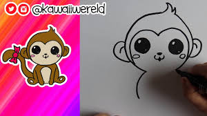 Don't forget to give this monkey its tail! How To Draw A Cute Monkey Easy For Kids Youtube
