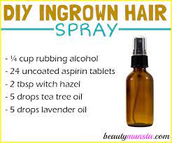 1 tablespoon of hot water (10 ml) Diy Ingrown Hair Treatment Spray Also Prevents Reduces Ingrown Hair Beautymunsta Free Natural Beauty Hacks And More