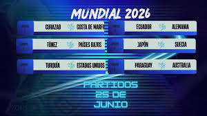 Mundial 2026: Calendario de partidos del 25 de junio y dónde verlos EN VIVO