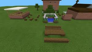 Backyard With Garage Gazebo Wading Pool Bbq Lawn Furniture And Picnic Table Minecraft Building Minecraft Bridges Picnic Table