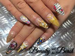 Beauty And The Beast Nails Nail Art Disney Princess X Beauty And The Beast Nails Nail Art Disney Nail Art Wedding