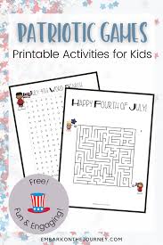 Looking for esl activities for adults? Printable Printable Patriotic Games For Kids Of All Ages