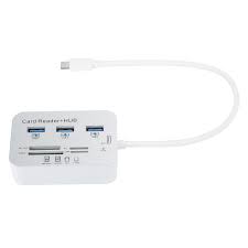 For a computer, the card reader is similar to a usb floppy drive; Lyumo 7 In 1 Usb3 0 Hub Type C Ms M2 Memory Card Reader 3 Port 5v For Computer Desktop Walmart Com Walmart Com