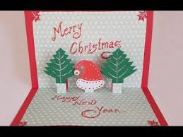 Diy Paper Craft How To Make An Easy Handmade Christmas Pop Up Greeting Card