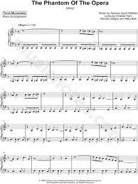 The music lyrics were written by a british songwriter charles hart. Toms Mucenieks The Phantom Of The Opera Sheet Music Easy Piano Piano Solo In D Minor Download Print Sku Mn0175098
