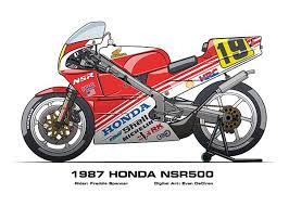 motoart honda nsr250 1985 2009 on behance バイクアート レーシングバイク モトgp