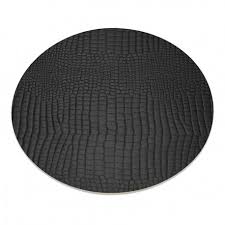 Chez casa, vous trouverez le napperon que vous recherchez. Set De Table Tendance Rond En Cuir Art De Table Pour Chr En Cuir Noir Aspect Crocodile