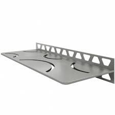 It can be laid on any surface that has already been tiled or at the same time as tiling, inside or outside the shower. Schluter Shelf W S1 Wandablage System Curve