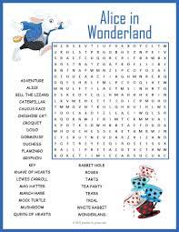 For a very important quiz. Alice In Wonderland Word Search Puzzle Worksheet Activity Alice In Wonderland Crafts Wonderland Alice In Wonderland Tea Party