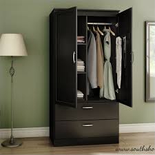 Dresser armoire illustrations & vectors. South Shore Acapella Wardrobe Armoire In Pure Black 5370038