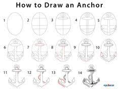 Draw a long curved line parallel to the previous one, outlining the arms of the anchor. Pin On Bad Ass
