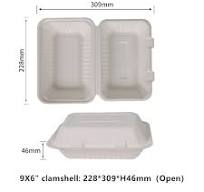 100% De Almeja Compostable Take Out Contenedores De ...