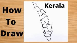 It is bordered by karnataka to the north and northeast, tamil nadu to the east and south, and the lakshadweep sea to the west. How To Draw Kerala Map Very Easy Trick Youtube