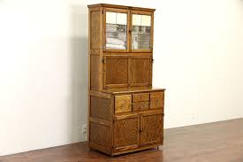 oak vintage hoosier kitchen cupboard