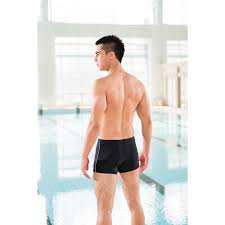 Maillot De Bain Natation Homme Boxer 100 Plus Pip Noir Nabaiji