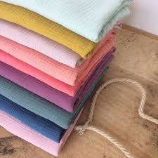 10 Nouvelles Couleurs De Double Gaze De Coton Mpm Fraise Abricot Dijon Eau Sauvage Babydoll 15 De Remise Sur La Ga Gaze De Coton Idee Couture Couture