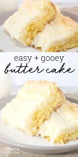Gooey Butter Cake This Is Truly So Easy And Absolutely Delicious Its A Basic Yellow Box Cake With A S Boxed Cake Mixes Recipes Gooey Butter Cake Butter Cake