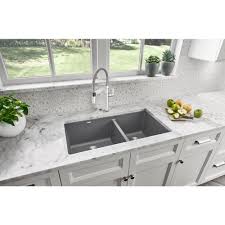 Cabinets are a big investment and account for around 40 percent of most kitchen remodels. Blanco Precis Undermount Granite Composite 33 In 60 40 Double Bowl Kitchen Sink In Metallic Gray 441130 The Home Depot In 2020 Undermount Kitchen Sinks Composite Kitchen Sinks Modern Kitchen