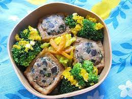 愛妻便當圖解 41 台式家常味 油豆腐鑲肉 南瓜胡蘿蔔泡菜 金沙綠花椰 祝大家身心靈健康 財富自由 痞客邦 tofu yummy recipes