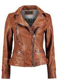 Women Tan Leather Jacket With Wide Collar Biker Jacket For Women Stylish Jackets For Women From Bishoo In 2021 Real Leather Jacket Leather Jacket Women Brown Leather Jackets Women